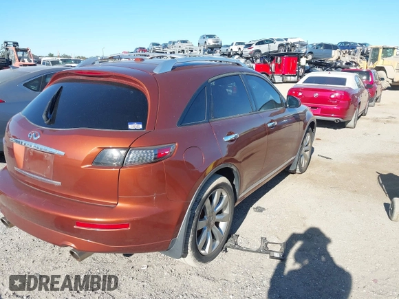 2007 Infiniti FX with VIN JNRAS08W07X202006, listed as a IAAI auction lot 41255199 with 145,291 mi miles and . Bid and sale history available at DreamBid. Image 4.