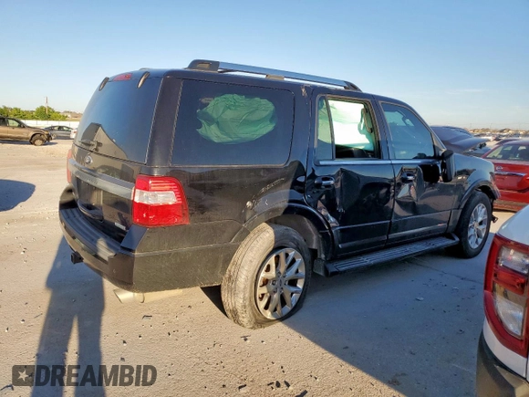 2016 Ford Expedition Limited with VIN 1FMJU1KT4GEF35590, listed as a Copart auction lot 54911715 with 111,748 mi miles and Salvage title. Bid and sale history available at DreamBid. Image 3.