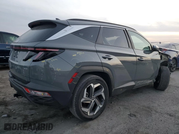 2024 Hyundai Tucson SEL with VIN 5NMJFCDE5RH334967, listed as a Copart auction lot 77625654 with 9,051 mi miles and Salvage Title. Bid and sale history available at carsss.com. Image 3.
