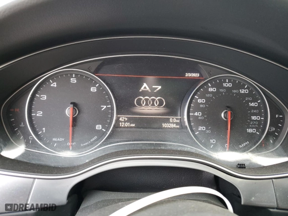 2016 Audi A7 3.0 Prestige with VIN WAU2GAFC9GN052829, listed as a Copart auction lot 39711603 with 103,284 mi miles. Bid and sale history available at carsss.com. Image 9.