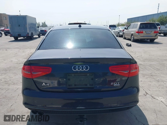 2014 Audi A4 Premium with VIN WAUBFAFL4EA083512, listed as a IAAI auction lot 42162290 with 192,786 mi miles. Bid and sale history available at carsss.com. Image 16.