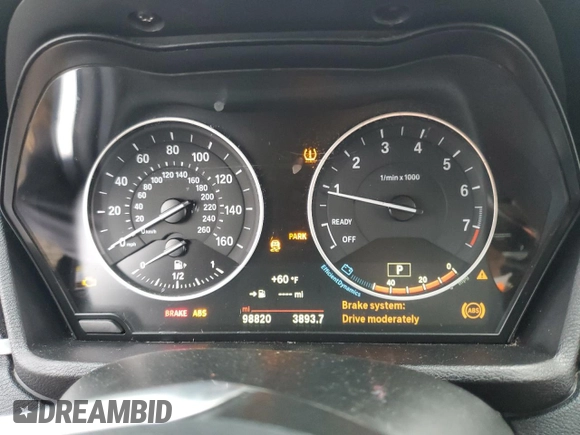 2017 BMW X1 sDrive28i with VIN WBXHU7C3XH5H38074, listed as a Copart auction lot 43088995 with 98,820 mi miles and Salvage Title. Bid and sale history available at carsss.com. Image 9.