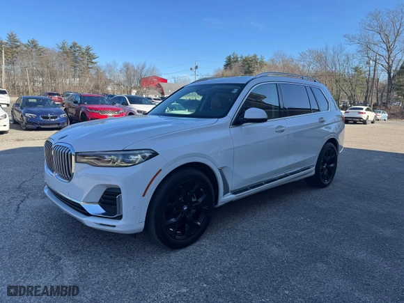 2020 BMW X7 xDrive40i with VIN 5UXCW2C07L9A00176, listed as a Copart auction lot 51688265 with 216,464 mi miles and Clean Title. Bid and sale history available at carsss.com. Image 2.
