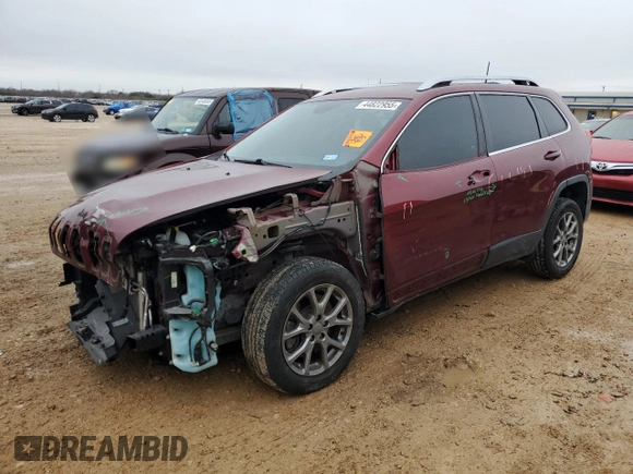 2018 Jeep Cherokee Latitude Plus with VIN 1C4PJLLBXJD615689, listed as a Copart auction lot 44822955 with 54,412 mi miles and Salvage Title. Bid and sale history available at carsss.com. Image 1.