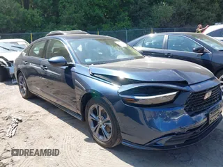 2024 Honda Accord EX-L with VIN 1HGCY2F60RA019413, listed as a IAAI auction lot 42633985 with 8,299 mi miles and . Bid and sale history available at DreamBid. Image 1.