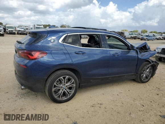 2022 BMW X2 xDrive28i with VIN WBXYJ1C01N5U27511, listed as a Copart auction lot 78460654 with 71,760 mi miles and Salvage Title. Bid and sale history available at carsss.com. Image 3.