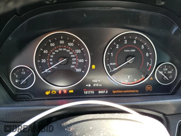 2018 BMW 4 Series 440i with VIN WBA4J5C53JBF06298, listed as a Copart auction lot 41613745 with 151,770 mi miles and Salvage Title. Bid and sale history available at DreamBid. Image 9.