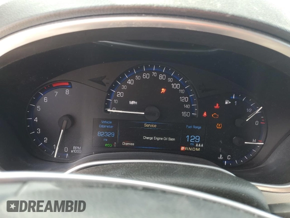 2016 Cadillac SRX Luxury Collection with VIN 3GYFNBE37GS516735, listed as a Copart auction lot 58193765 with 82,329 mi miles and Salvage title. Bid and sale history available at DreamBid. Image 9.