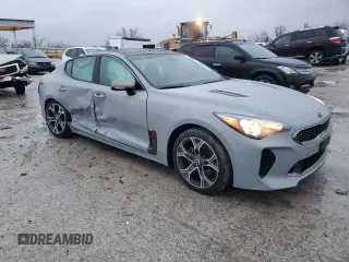 2021 Kia Stinger GT-Line with VIN KNAE15LA0M6091310, listed as a Copart auction lot 43359585 with 47,655 mi miles and Salvage Title. Bid and sale history available at DreamBid. Image 4.