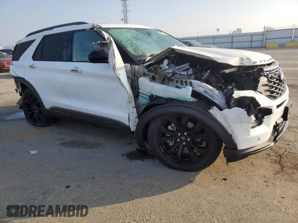 2022 Ford Explorer ST-Line with VIN 1FMSK8KH4NGB21791, listed as a Copart auction lot 88979105 with 48,951 mi miles and Salvage Title. Bid and sale history available at carsss.com. Image 4.