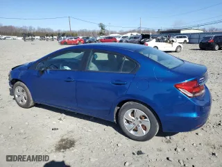 2013 Honda Civic Sdn LX with VIN 19XFB2F51DE241405, listed as a Copart auction lot 48549635 with 122,526 mi miles and Salvage Title. Bid and sale history available at carsss.com. Image 2.