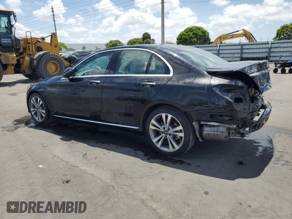 2019 Mercedes-Benz C 300 with VIN WDDWF8DB2KR482025, listed as a Copart auction lot 53960605 with 23,292 mi miles and Salvage Title. Bid and sale history available at DreamBid. Image 2.