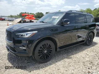 2022 Infiniti QX80 SENSORY with VIN JN8AZ2BF7N9740918, listed as a Copart auction lot 65085234 with 56,758 mi miles and Salvage Title. Bid and sale history available at carsss.com. Image 1.