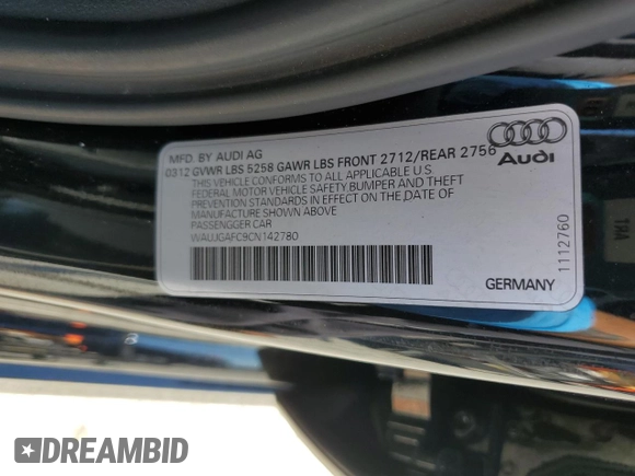 2012 Audi A6 3.0T Prestige with VIN WAUJGAFC9CN142780, listed as a Copart auction lot 46891295 with 113,578 mi miles and Clean Title. Bid and sale history available at carsss.com. Image 12.