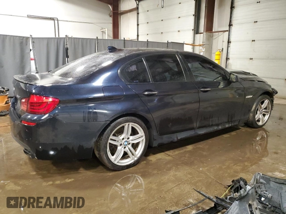 2013 BMW 5 Series 550i xDrive with VIN WBAFU9C5XDDY71476, listed as a Copart auction lot 49231685 with 165,909 mi miles and Salvage Title. Bid and sale history available at carsss.com. Image 3.