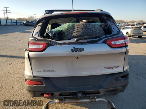 2017 Jeep Cherokee Trailhawk L Plus with VIN 1C4PJMBS3HD218441, listed as a Copart auction lot 42836285 with 122,242 mi miles and Salvage Title. Bid and sale history available at carsss.com. Image 6.
