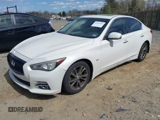 2017 Infiniti Q50 Premium with VIN JN1EV7AR6HM839042, listed as a IAAI auction lot 41923341 with 140,132 mi miles and . Bid and sale history available at carsss.com. Image 2.