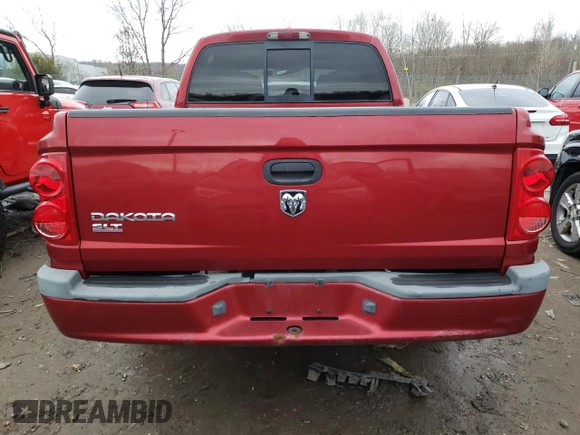 2007 Dodge Dakota SLT with VIN 1D7HE48K57S262960, listed as a Copart auction lot 79107713 with 187,678 mi miles and Non Repairable. Bid and sale history available at DreamBid. Image 6.