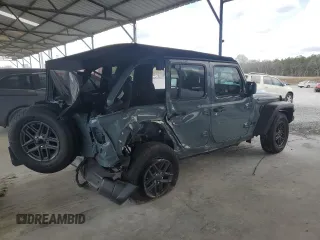 2024 Jeep Wrangler Sport S with VIN 1C4PJXDG3RW341205, listed as a Copart auction lot 48971235 with 4,298 mi miles and Salvage title. Bid and sale history available at DreamBid. Image 3.