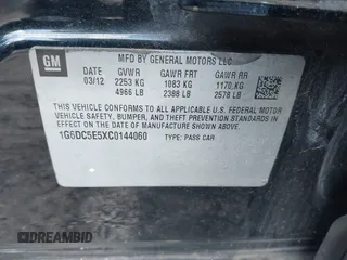 2012 Cadillac CTS with VIN 1G6DC5E5XC0144060, listed as a IAAI auction lot 41596919 with 108,151 mi miles and . Bid and sale history available at DreamBid. Image 9.