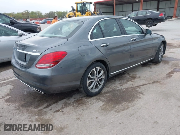2017 Mercedes-Benz C 300 with VIN 55SWF4KB9HU193601, listed as a IAAI auction lot 42009326 with 105,258 mi miles and . Bid and sale history available at carsss.com. Image 4.