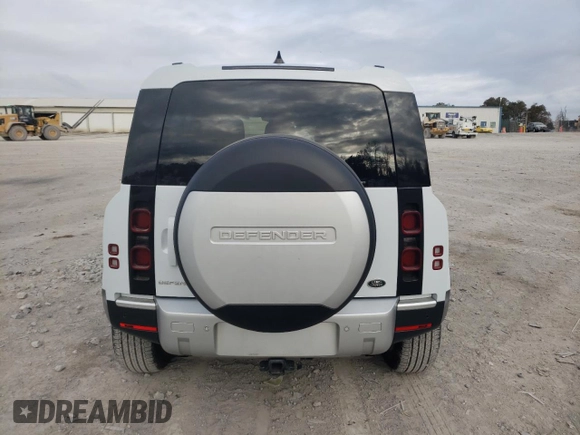 2021 Land Rover Defender S with VIN SALEJERX7M2044693, listed as a Copart auction lot 79848234 with 46,881 mi miles and Salvage title. Bid and sale history available at DreamBid. Image 6.