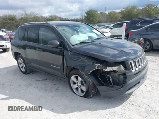 2014 Jeep Compass Sport with VIN 1C4NJCBB1ED722113, listed as a IAAI auction lot 41525045 with 106,502 mi miles. Bid and sale history available at carsss.com. Image 1.