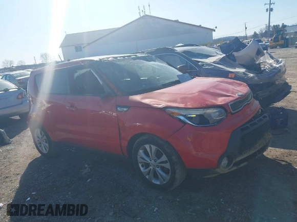 2014 Kia Soul + with VIN KNDJP3A57E7738520, listed as a IAAI auction lot 41761602 with 91,138 mi miles. Bid and sale history available at carsss.com. Image 1.