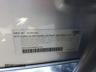 2015 Audi A8 L 4.0T with VIN WAU32AFD6FN039126, listed as a Copart auction lot 47020945 with 137,133 mi miles and Salvage Title. Bid and sale history available at carsss.com. Image 14.