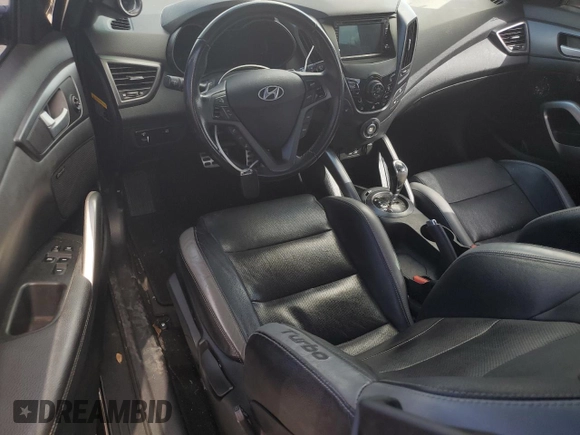 2016 Hyundai Veloster Turbo with VIN KMHTC6AE7GU279107, listed as a Copart auction lot 77386233 with 105,872 mi miles. Bid and sale history available at carsss.com. Image 8.