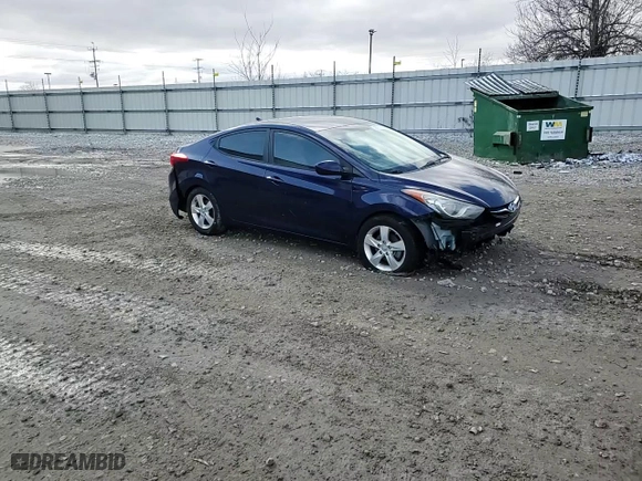 2013 Hyundai Elantra GLS with VIN 5NPDH4AE7DH185927, listed as a Copart auction lot 52011155 with 159,136 mi miles and Non Repairable. Bid and sale history available at carsss.com. Image 11.