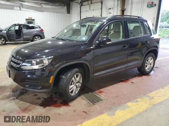 2017 Volkswagen Tiguan S with VIN WVGBV7AX8HK016490, listed as a Copart auction lot 56222815 with 48,439 mi miles and Salvage Title. Bid and sale history available at DreamBid. Image 1.