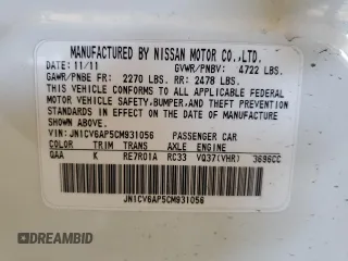 2012 Infiniti G37 Sedan Journey with VIN JN1CV6AP5CM931056, listed as a Copart auction lot 54368525 with 194,291 mi miles and Salvage Title. Bid and sale history available at carsss.com. Image 12.