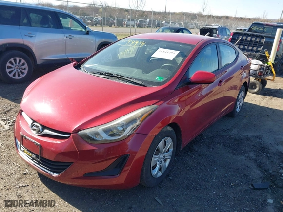 2016 Hyundai Elantra Value Edition with VIN KMHDH4AE7GU644847, listed as a IAAI auction lot 41844494 with 80,959 mi miles. Bid and sale history available at carsss.com. Image 17.