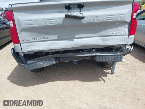 2024 Chevrolet Silverado 1500 Custom with VIN 3GCPABEK5RG299107, listed as a IAAI auction lot 41916571 with 12,629 mi miles and . Bid and sale history available at DreamBid. Image 6.