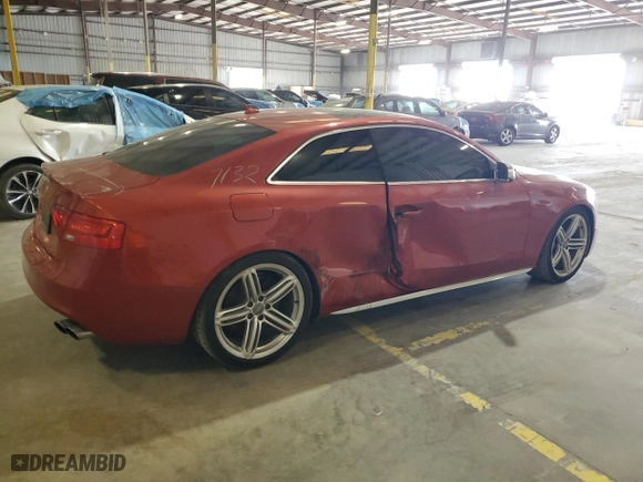 2013 Audi S5 Premium Plus with VIN WAUGGAFR2DA017479, listed as a Copart auction lot 54234015 with 137,237 mi miles and Salvage Title. Bid and sale history available at carsss.com. Image 3.