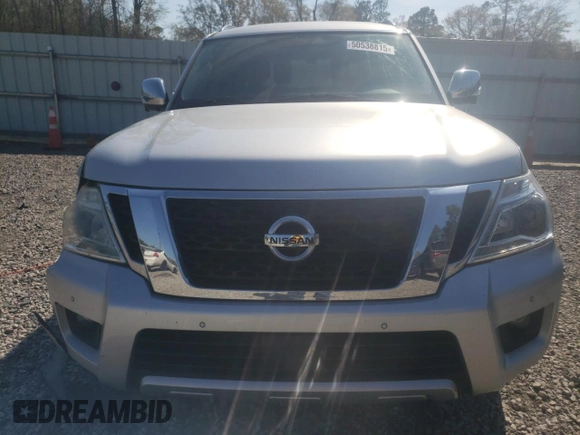 2018 Nissan Armada Platinum with VIN JN8AY2NE8J9730351, listed as a Copart auction lot 50538815 with 114,841 mi miles and Salvage Title. Bid and sale history available at carsss.com. Image 5.