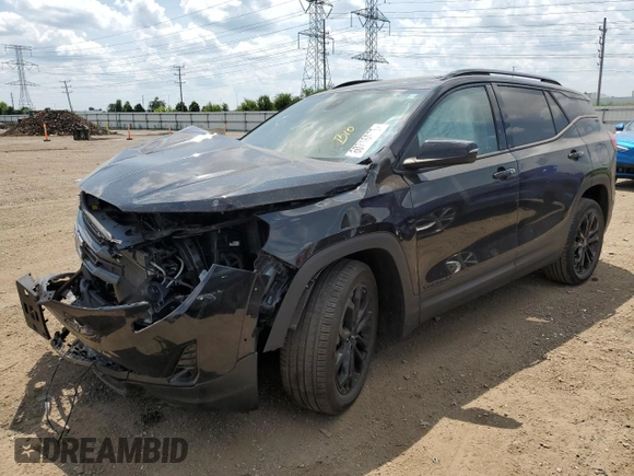 2021 GMC Terrain SLT with VIN 3GKALVEV7ML373868, listed as a Copart auction lot 60716075 with Not provided miles and Salvage title. Bid and sale history available at DreamBid. Image 1.