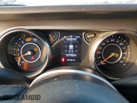 2020 Jeep Wrangler Unlimited Sport Altitude z VIN 1C4HJXDN5LW114561, wystawiony jako Copart lot #47169055 z przebiegiem 69 129 mil mil oraz Szkoda całkowita • Salvage title. Historia ofert i sprzedaży dostępna na DreamBid. Obrazek 9.