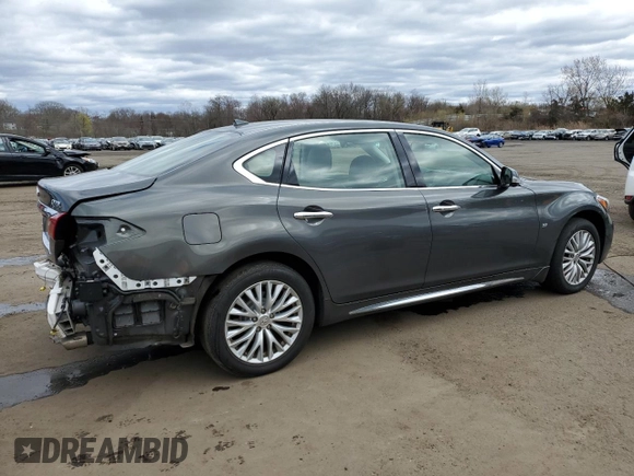 2015 Infiniti Q70 with VIN JN1BY1PR7FM830815, listed as a Copart auction lot 53296645 with 110,872 mi miles and Salvage Title. Bid and sale history available at DreamBid. Image 3.