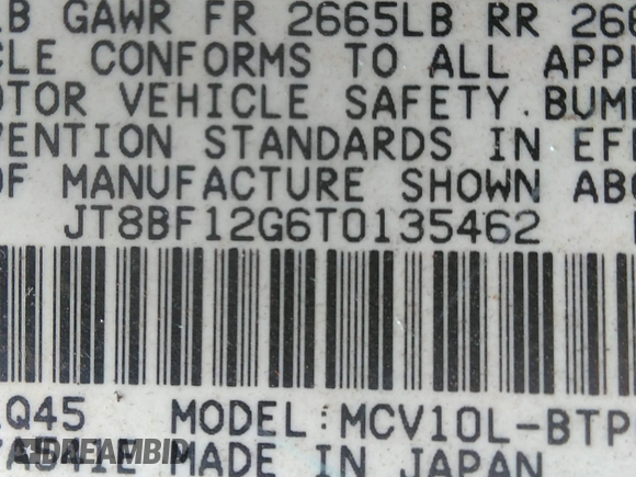 1996 Lexus ES 300 с VIN JT8BF12G6T0135462, выставлен на аукционе IAAI как лот 36156597 с пробегом 212 845 миль миль и . История ставок и продаж доступна на DreamBid. Изображение 9.