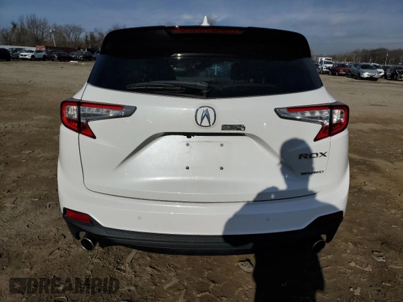 2020 Acura RDX Advance with VIN 5J8TC2H76LL019710, listed as a Copart auction lot 46147875 with 34,190 mi miles and Salvage title. Bid and sale history available at DreamBid. Image 6.