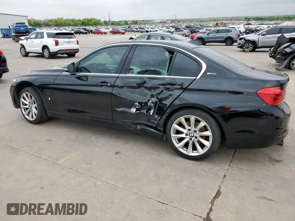 2017 BMW 3 Series 330e iPerformance with VIN WBA8E1C54HK895345, listed as a Copart auction lot 51351045 with 82,140 mi miles and Salvage Title. Bid and sale history available at carsss.com. Image 2.