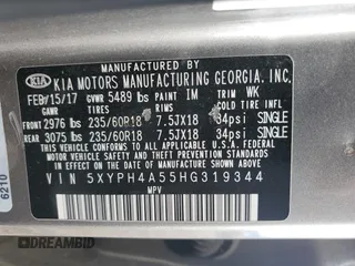 2017 Kia Sorento EX V6 with VIN 5XYPH4A55HG319344, listed as a Copart auction lot 51506115 with 102,173 mi miles and Salvage Title. Bid and sale history available at carsss.com. Image 14.