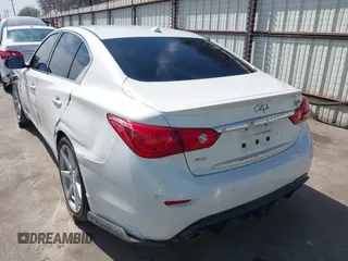 2014 Infiniti Q50 Premium with VIN JN1BV7ARXEM706864, listed as a IAAI auction lot 41787396 with 143,726 mi miles. Bid and sale history available at carsss.com. Image 3.