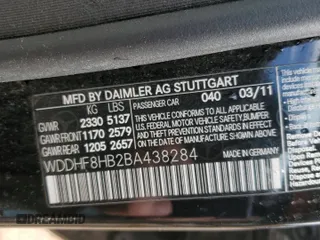 2011 Mercedes-Benz E 350 Luxury with VIN WDDHF8HB2BA438284, listed as a Copart auction lot 55531305 with 148,654 mi miles and Clean Title. Bid and sale history available at DreamBid. Image 12.
