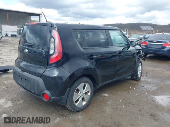2014 Kia Soul with VIN KNDJN2A22E7001229, listed as a IAAI auction lot 41837818 with 190,304 mi miles. Bid and sale history available at carsss.com. Image 4.