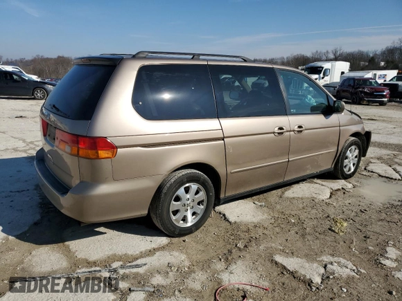 2004 Honda Odyssey EX-L with VIN 5FNRL189X4B000098, listed as a Copart auction lot 44367915 with 222,786 mi miles and Salvage Title. Bid and sale history available at DreamBid. Image 3.