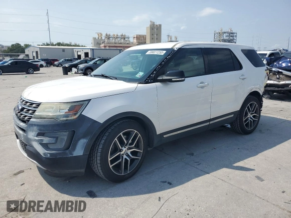 2017 Ford Explorer XLT z VIN 1FM5K7D88HGB49909, wystawiony jako Copart lot #59027255 z przebiegiem 133 536 mil mil oraz Szkoda całkowita • Salvage title. Historia ofert i sprzedaży dostępna na DreamBid. Obrazek 1.