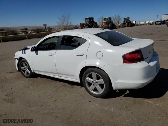 2013 Dodge Avenger SXT with VIN 1C3CDZCB8DN661419, listed as a Copart auction lot 46731595 with 163,648 mi miles and Salvage Title. Bid and sale history available at carsss.com. Image 2.